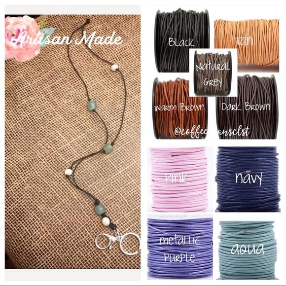 Hand Crafted Jewelry - NEW Pearl Sea Glass Leather ID Key Lanyard